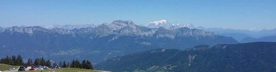 Vue sur le Mont Blanc depuis le Semnoz