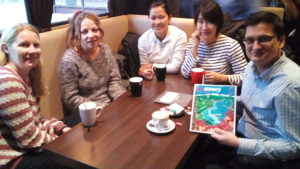 Le groupe au café